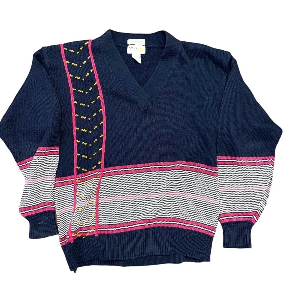 Vintage Hand Knit 100% Cotton Sweater size Medium